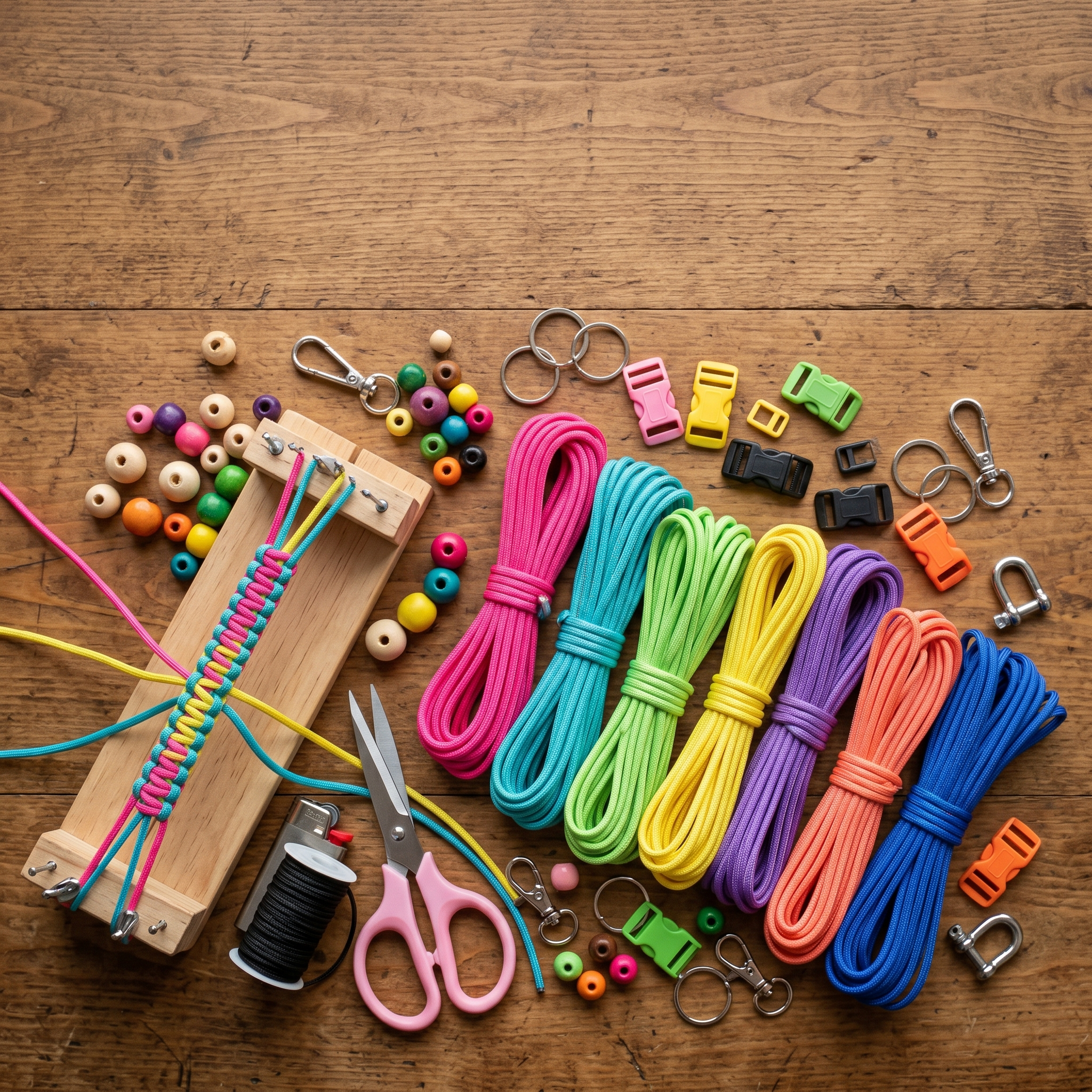 DIY hobi paracord malzemeleri renkli ipler - paracordy