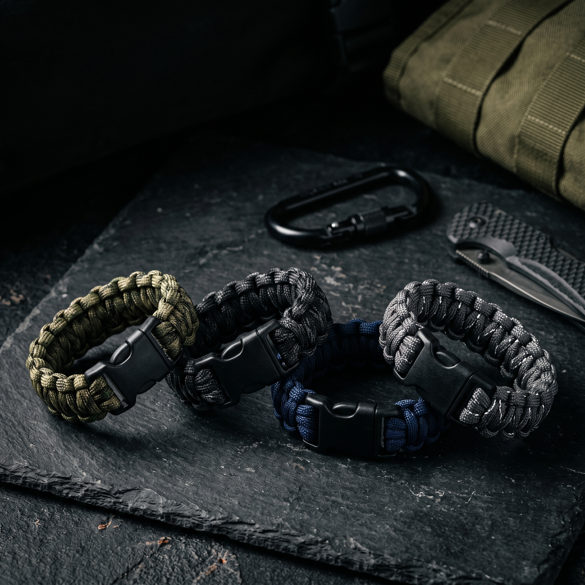 Taktik askeri paracord bileklik ve outdoor ekipman - paracordy